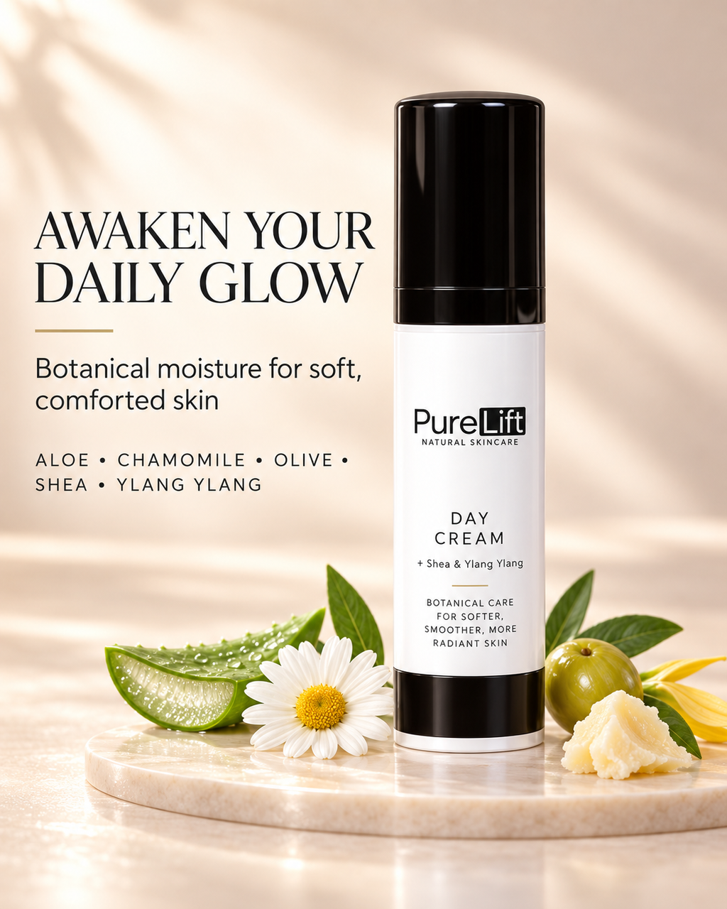 PureLift Vegan Day Cream – Hydrating Face Moisturizer