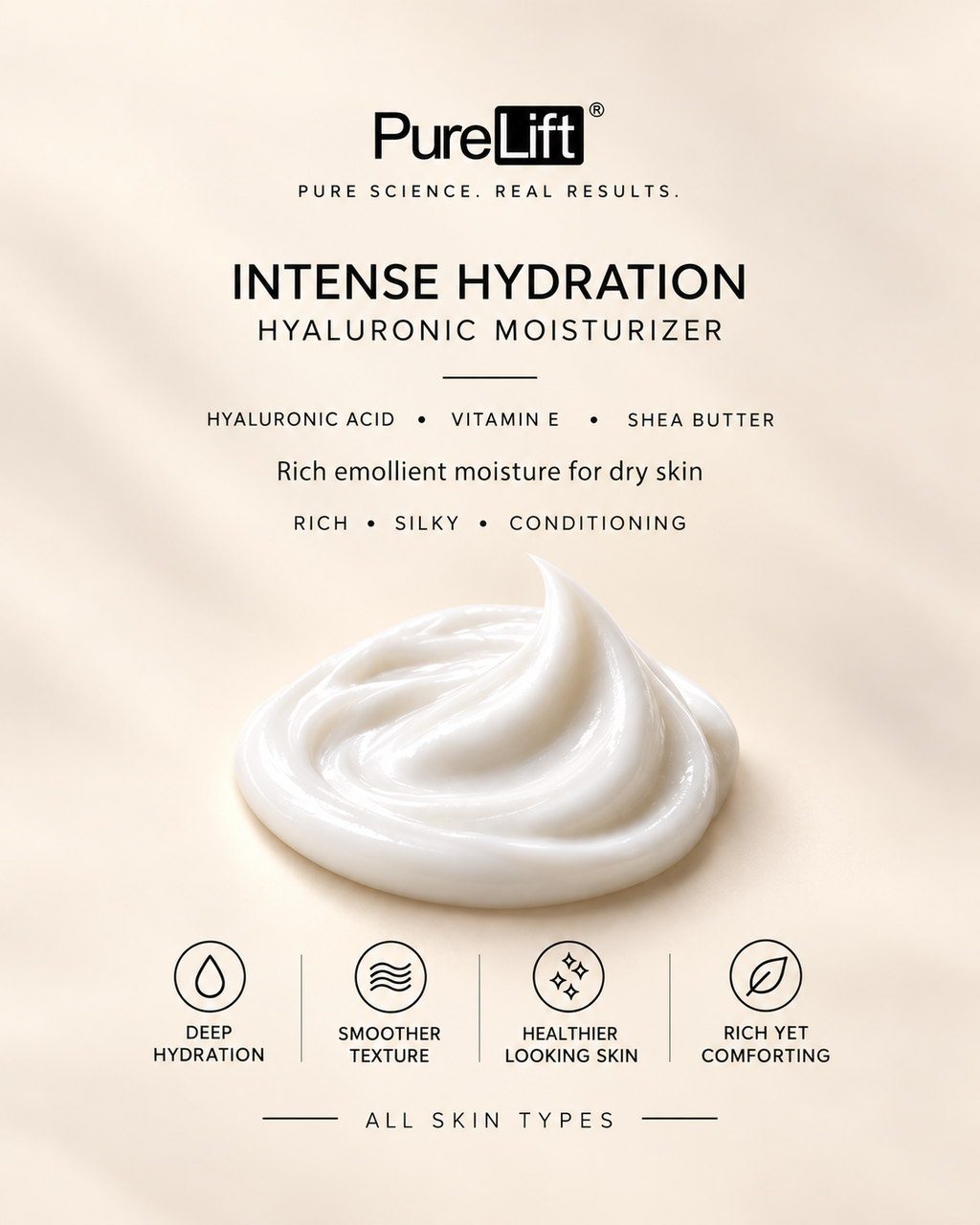 PureLift® INTENSE Hyaluronic Face Moisturizer 50 mL.